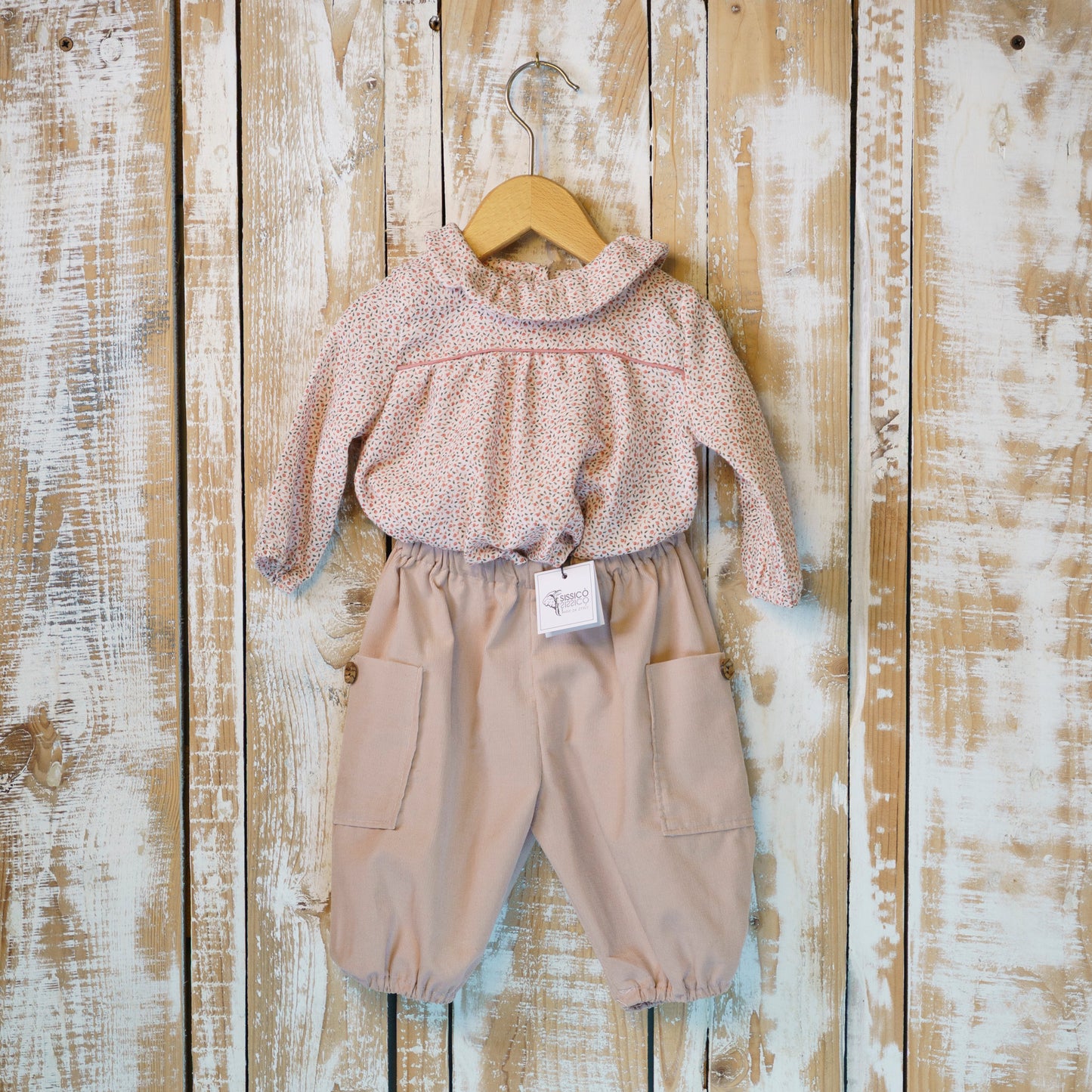 Casacca Floreale Colletto Pierrot