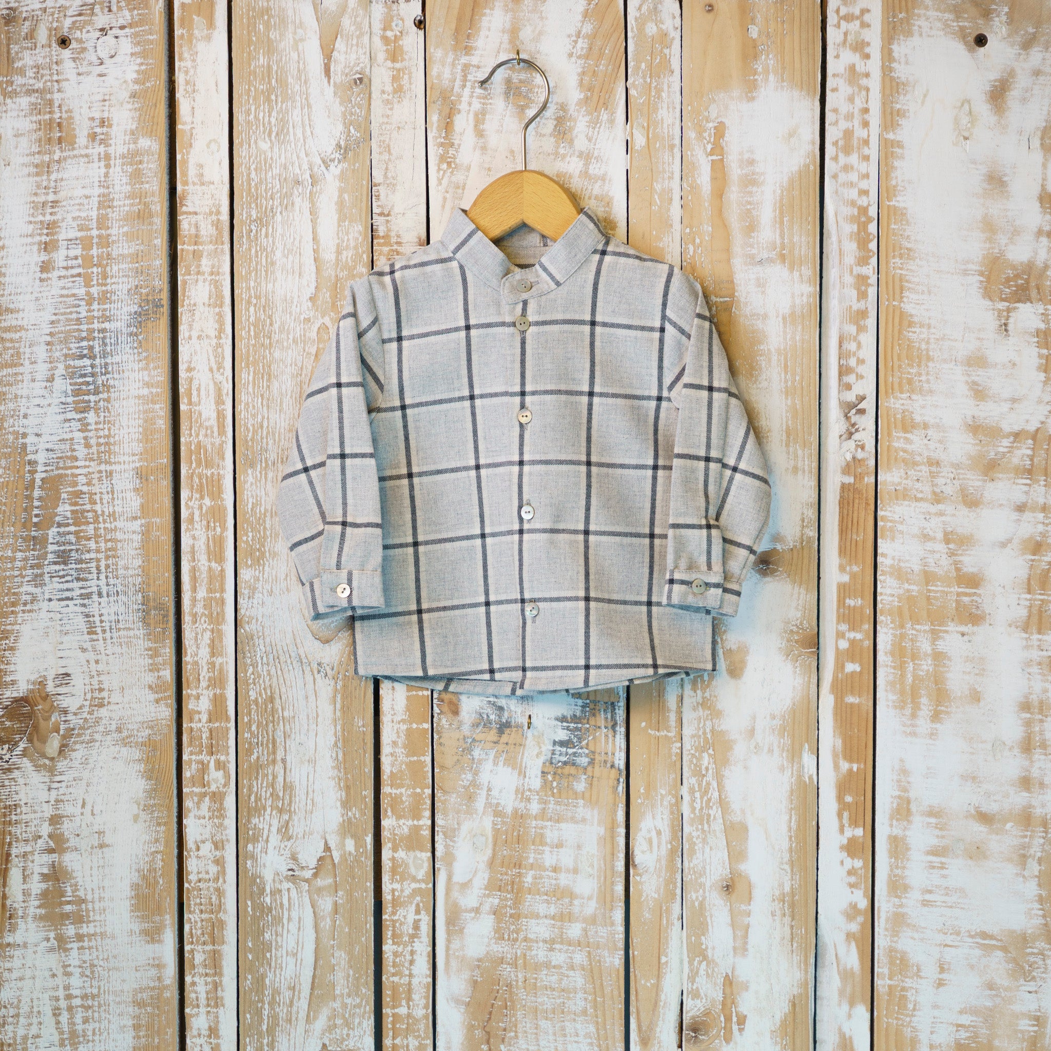 Camicia Cotone Fantasia Griglia