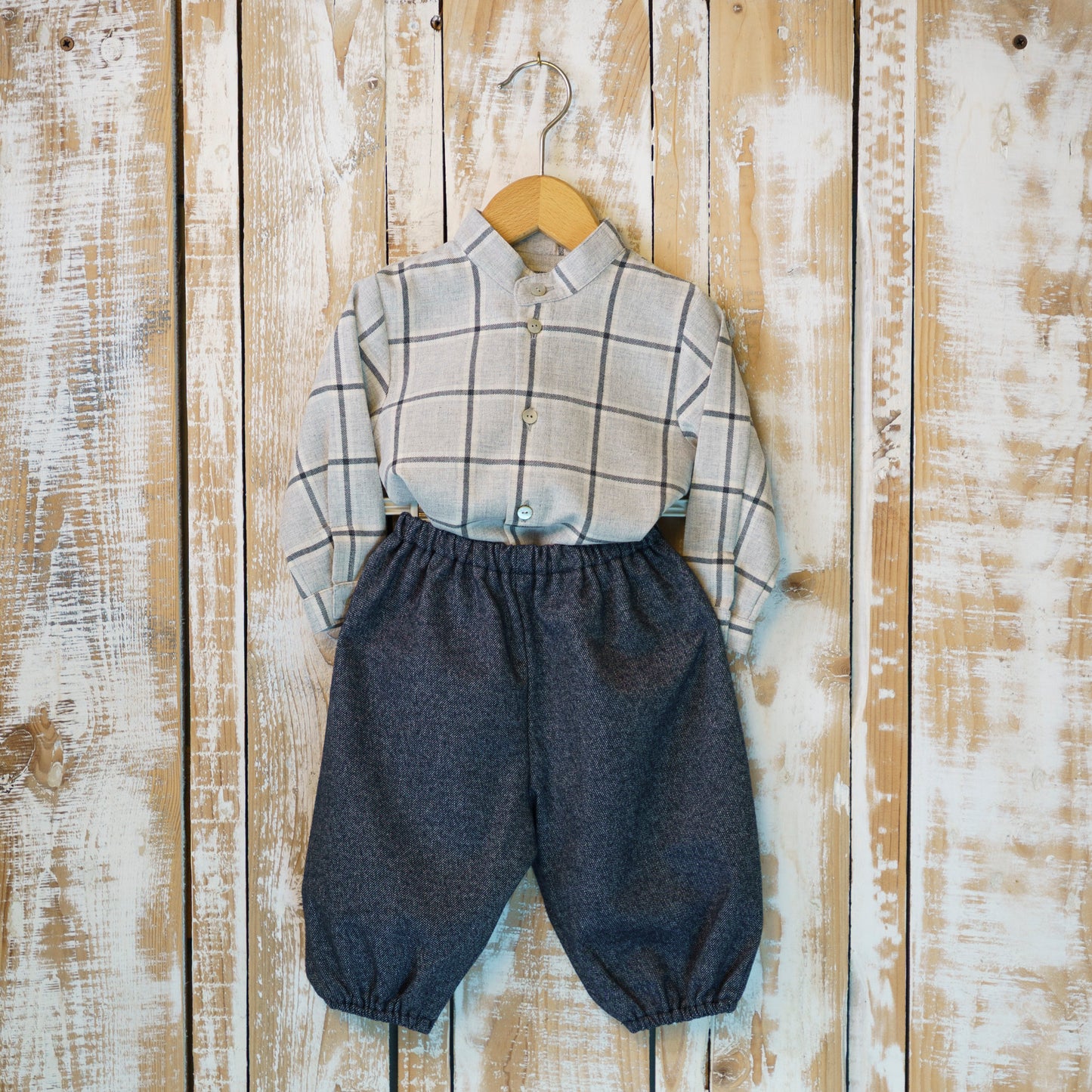 Camicia Cotone Fantasia Griglia