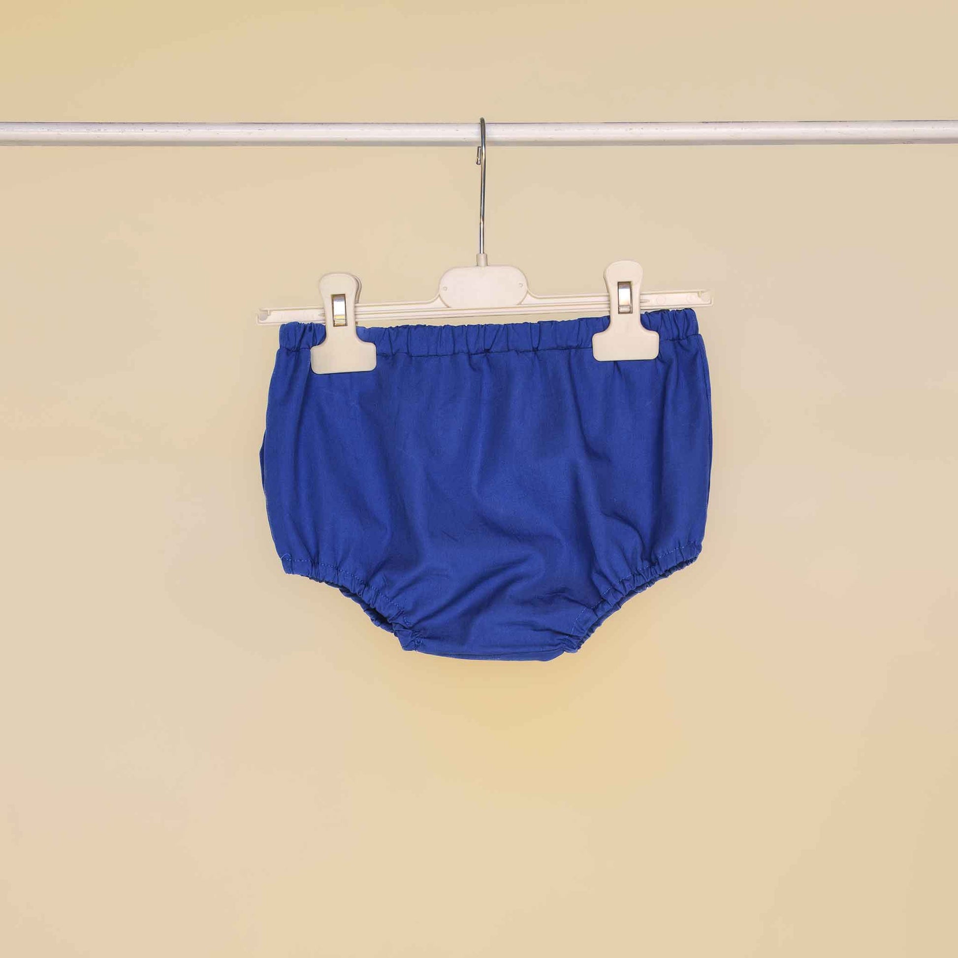 Mutandina coulotte neonato in tessuto di colore blu 