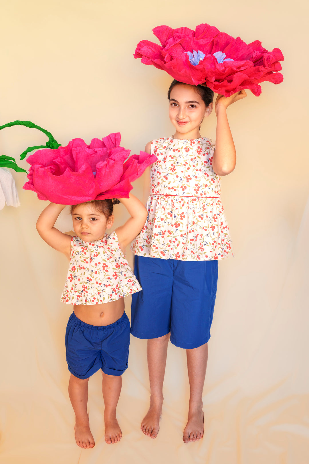 Short Bermuda Bambina – con Risvolto ed Elastico in Vita